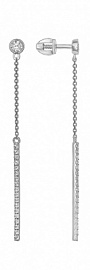 Серьги подвесные СДР3002К серебро Дорожка