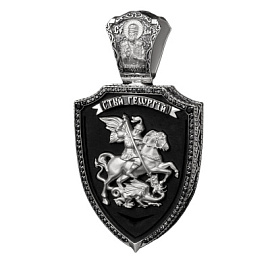 Подвеска религиозная христианская ладанка 526926-65 серебро Георгий Победоносец