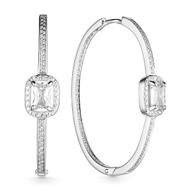 Серьги конго с4820V62 серебро