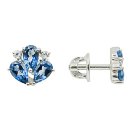 Серьги пусеты С222-1608-1ТЛ золото