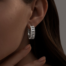 Серьги конго 94025316 серебро_1
