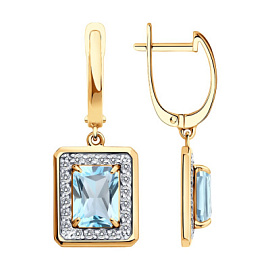 Серьги подвесные 51-321-02962-2 золото