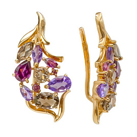 Серьги каффы С120-2345М2 золото