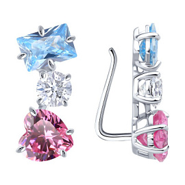 Серьги каффы 94026911 серебро