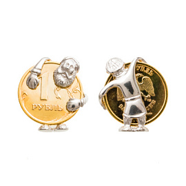 Сувенир игральные кости 37-СУЛ875-10 серебро Кошельковый домовой Федор Семёныч